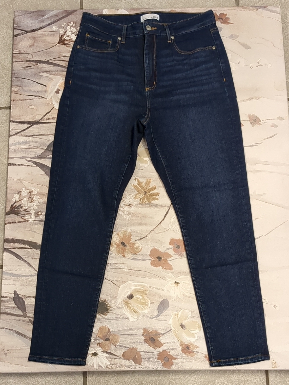 LOFT Dark Indigo Curvy Skinny Jeans